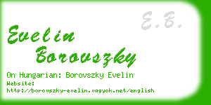 evelin borovszky business card